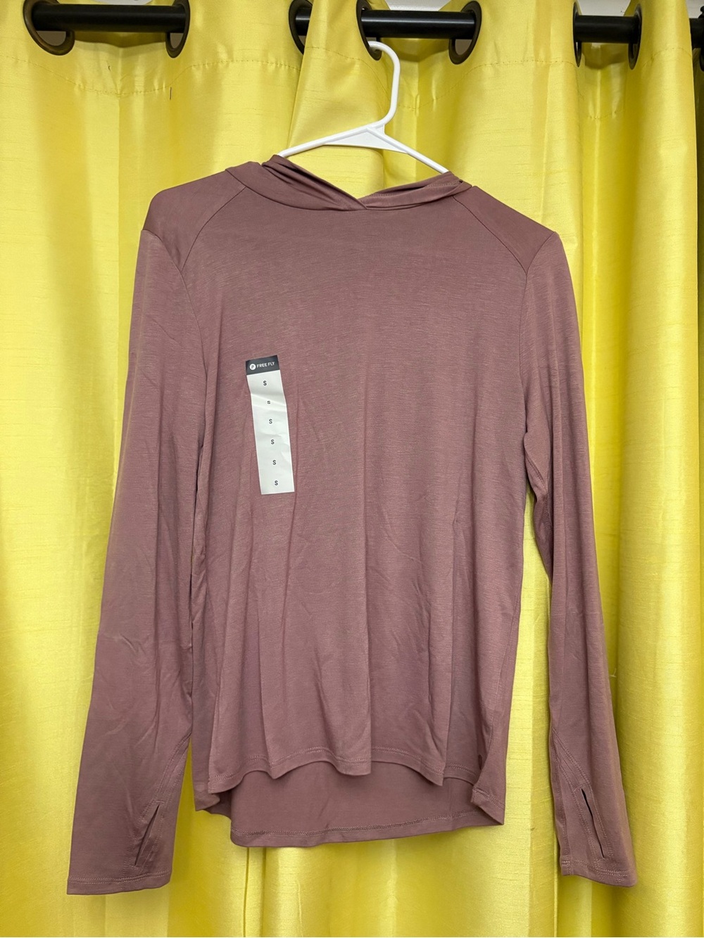 Free Fly Apparel Women's Hooded Long-Sleeve Top in Mauve